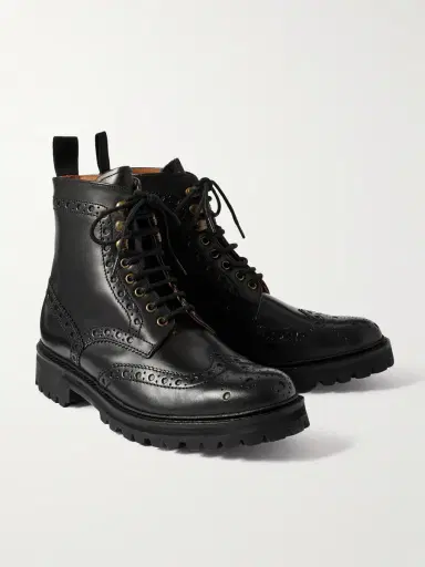 Grenson Fred Leather Brogue Boots - Men | Thumbnail 4 Grenson Fred Leather Brogue Boots - Men | Thumbnail 4