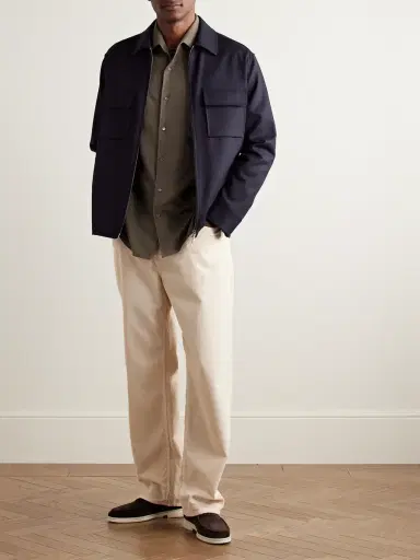 Loro Piana André Cotton-Flannel Shirt - Men | Thumbnail 2 Loro Piana André Cotton-Flannel Shirt - Men | Thumbnail 2