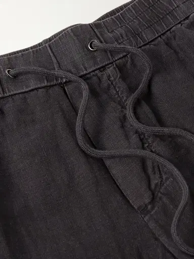 James Perse Straight-Leg Garment-Dyed Linen Drawstring Trousers - Men | Thumbnail 6 James Perse Straight-Leg Garment-Dyed Linen Drawstring Trousers - Men | Thumbnail 6