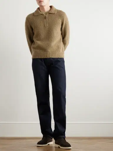 Loro Piana Folecchio Cashmere and Silk-Blend Half-Zip Sweater - Men | Thumbnail 2 Loro Piana Folecchio Cashmere and Silk-Blend Half-Zip Sweater - Men | Thumbnail 2