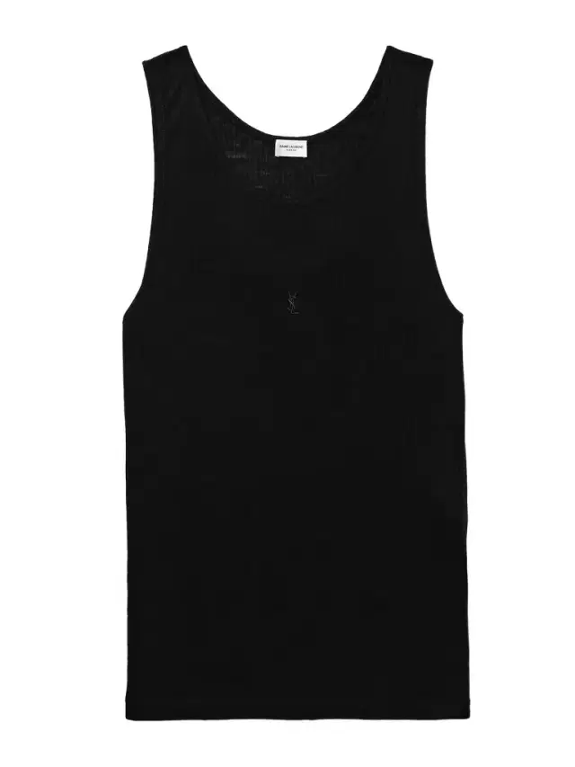Cassandre Ribbed Logo-Embroidered Wool Tank Top - Men Cassandre Ribbed Logo-Embroidered Wool Tank Top - Men
