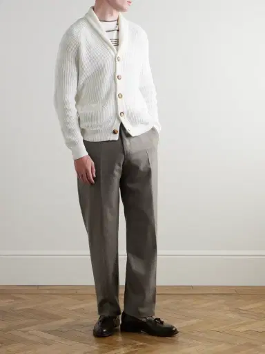 Loro Piana Jacey Straight-Leg Virgin Wool Trousers - Men | Thumbnail 2 Loro Piana Jacey Straight-Leg Virgin Wool Trousers - Men | Thumbnail 2