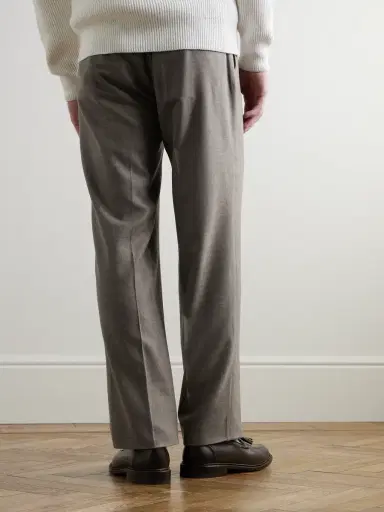 Loro Piana Jacey Straight-Leg Virgin Wool Trousers - Men | Thumbnail 3 Loro Piana Jacey Straight-Leg Virgin Wool Trousers - Men | Thumbnail 3
