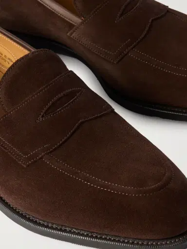 Edward Green Piccadilly Suede Penny Loafers - Men | Thumbnail 6 Edward Green Piccadilly Suede Penny Loafers - Men | Thumbnail 6