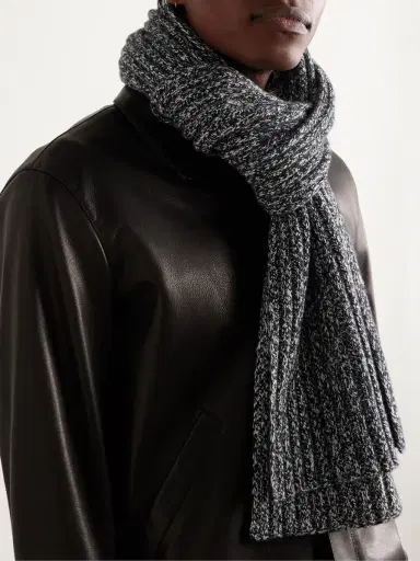 Loro Piana Alagna Ribbed Cashmere-Blend Scarf - Men | Thumbnail 2 Loro Piana Alagna Ribbed Cashmere-Blend Scarf - Men | Thumbnail 2