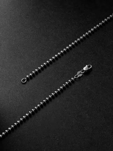 Alex Moss New York 20-inch 14-Karat White Gold Ball Chain Necklace - Men | Thumbnail 3 Alex Moss New York 20-inch 14-Karat White Gold Ball Chain Necklace - Men | Thumbnail 3
