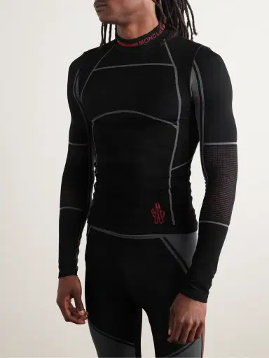Moncler Grenoble Logo-Jacquard Stretch-Knit Ski Base Layer - Men | Thumbnail 3 Moncler Grenoble Logo-Jacquard Stretch-Knit Ski Base Layer - Men | Thumbnail 3