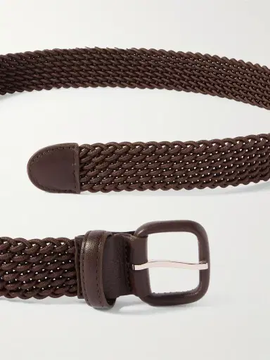 Charvet 3cm Leather-Trimmed Woven Cord Belt - Men | Thumbnail 3 Charvet 3cm Leather-Trimmed Woven Cord Belt - Men | Thumbnail 3