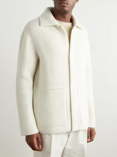 Zegna Ribbed Wool and Cashmere-Blend Jacket - Men | Thumbnail 3 Zegna Ribbed Wool and Cashmere-Blend Jacket - Men | Thumbnail 3