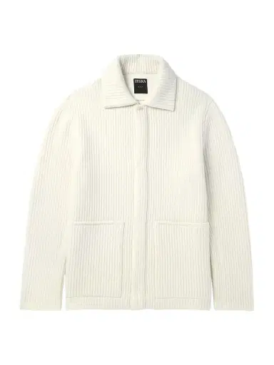 Zegna Ribbed Wool and Cashmere-Blend Jacket - Men | Thumbnail 1 Zegna Ribbed Wool and Cashmere-Blend Jacket - Men | Thumbnail 1
