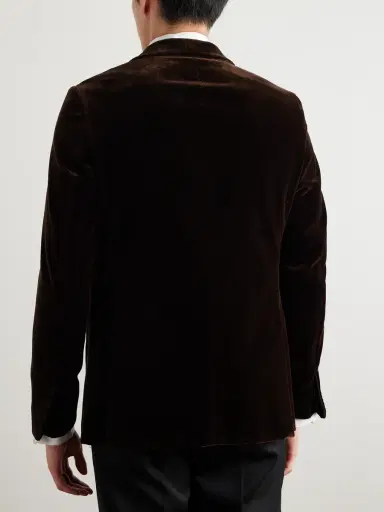 Zegna Satin-Trimmed Cotton-Velvet Tuxedo Jacket - Men | Thumbnail 3 Zegna Satin-Trimmed Cotton-Velvet Tuxedo Jacket - Men | Thumbnail 3
