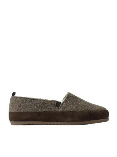 Mulo Shearling-Lined Suede-Trimmed Wool Loafers - Men | Thumbnail 1 Mulo Shearling-Lined Suede-Trimmed Wool Loafers - Men | Thumbnail 1