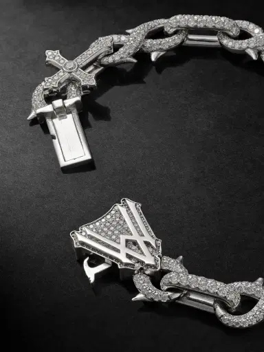 Alex Moss New York St Mark 14-Karat White Gold Diamond Bracelet - Men | Thumbnail 3 Alex Moss New York St Mark 14-Karat White Gold Diamond Bracelet - Men | Thumbnail 3
