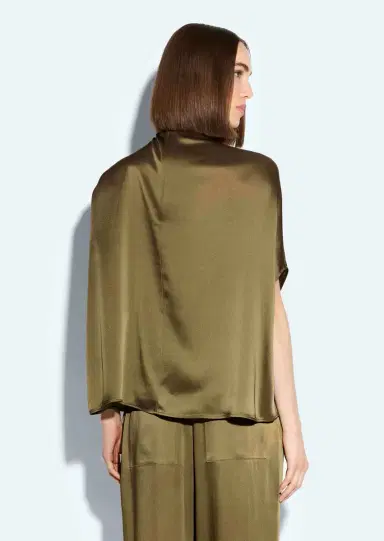 Lapointe Satin Cape Tee | Thumbnail 2 Lapointe Satin Cape Tee | Thumbnail 2
