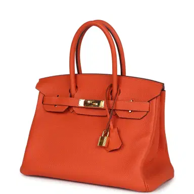 HERMÈS Pre-owned Hermes Birkin 30 Feu Togo Gold Hardware - Deposit | Thumbnail 5 HERMÈS Pre-owned Hermes Birkin 30 Feu Togo Gold Hardware - Deposit | Thumbnail 5