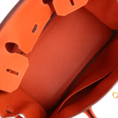 HERMÈS Pre-owned Hermes Birkin 30 Feu Togo Gold Hardware - Deposit | Thumbnail 8 HERMÈS Pre-owned Hermes Birkin 30 Feu Togo Gold Hardware - Deposit | Thumbnail 8