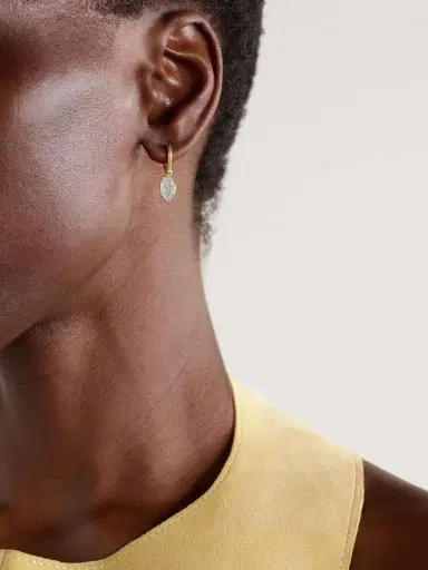 By Pariah Cluster 14-karat Recycled Gold Diamond Hoop Earrings | Thumbnail 2 By Pariah Cluster 14-karat Recycled Gold Diamond Hoop Earrings | Thumbnail 2