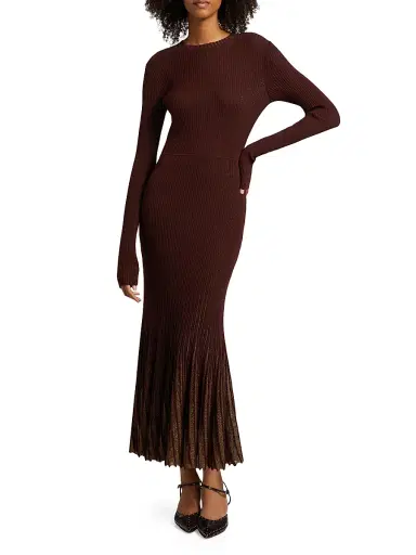 Ulla Johnson Women's Mila Rib-Knit Maxi-Dress - Amaranthus | Thumbnail 2 Ulla Johnson Women's Mila Rib-Knit Maxi-Dress - Amaranthus | Thumbnail 2