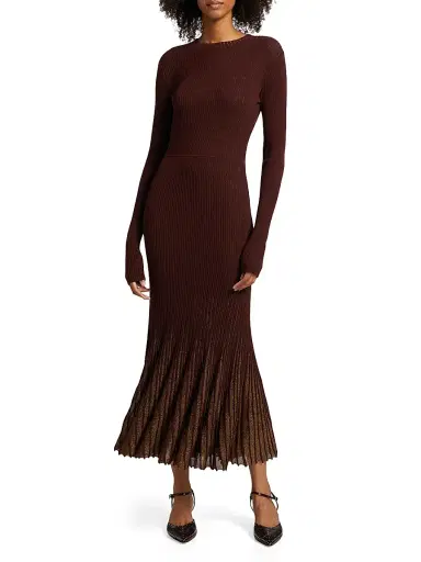 Ulla Johnson Women's Mila Rib-Knit Maxi-Dress - Amaranthus | Thumbnail 3 Ulla Johnson Women's Mila Rib-Knit Maxi-Dress - Amaranthus | Thumbnail 3