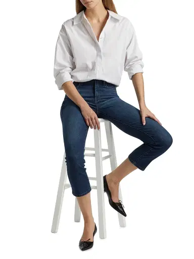 Good American Women's Good Legs Flared Crop Jeans - Blue | Thumbnail 2 Good American Women's Good Legs Flared Crop Jeans - Blue | Thumbnail 2