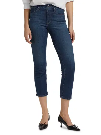 Good American Women's Good Legs Flared Crop Jeans - Blue | Thumbnail 3 Good American Women's Good Legs Flared Crop Jeans - Blue | Thumbnail 3