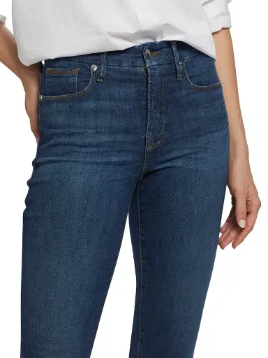 Good American Women's Good Legs Flared Crop Jeans - Blue | Thumbnail 6 Good American Women's Good Legs Flared Crop Jeans - Blue | Thumbnail 6