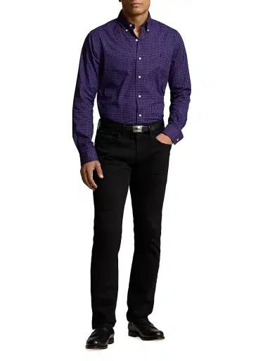 Polo Ralph Lauren Men's Classic-Fit Plaid Twill Shirt - Purple Black | Thumbnail 2 Polo Ralph Lauren Men's Classic-Fit Plaid Twill Shirt - Purple Black | Thumbnail 2