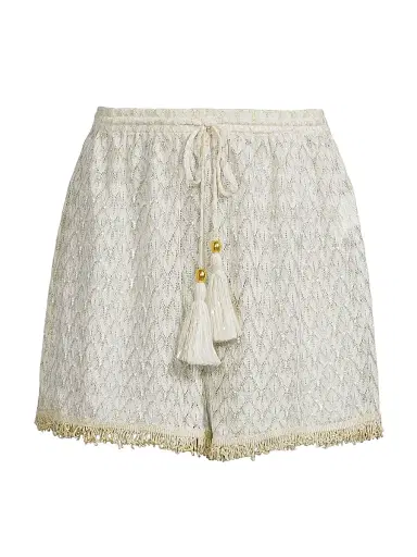 Ramy Brook Women's Mina Fringed Chevron Shorts | Thumbnail 1 Ramy Brook Women's Mina Fringed Chevron Shorts | Thumbnail 1