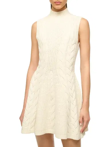 Staud Women's Charade Cable-Knit Minidress - | Thumbnail 3 Staud Women's Charade Cable-Knit Minidress - | Thumbnail 3