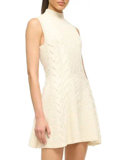 Staud Women's Charade Cable-Knit Minidress - | Thumbnail 4 Staud Women's Charade Cable-Knit Minidress - | Thumbnail 4