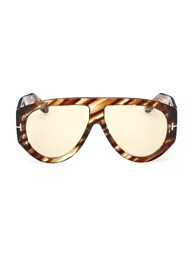 TOM FORD Men's 61MM Aviator Sunglasses - Havana Yellow | Thumbnail 1 TOM FORD Men's 61MM Aviator Sunglasses - Havana Yellow | Thumbnail 1