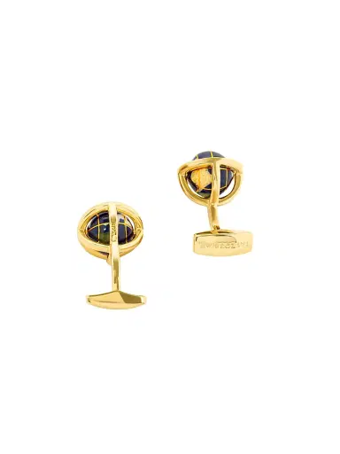 Tateossian Men's Globe Mosaic 18K Yellow Gold-Plated & Lapis Cufflinks - Yellow Gold | Thumbnail 3 Tateossian Men's Globe Mosaic 18K Yellow Gold-Plated & Lapis Cufflinks - Yellow Gold | Thumbnail 3