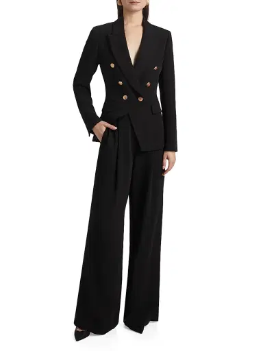 Toccin Women's Hailey Wide-Leg Trousers - Jet | Thumbnail 2 Toccin Women's Hailey Wide-Leg Trousers - Jet | Thumbnail 2