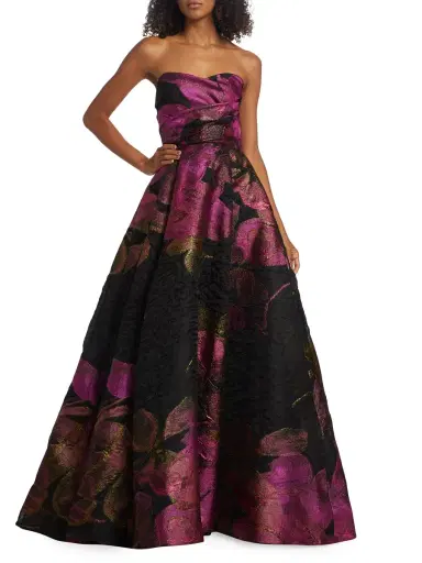 Amsale Women's Cloq Ball Gown - Fuchsia Black | Thumbnail 1 Amsale Women's Cloq Ball Gown - Fuchsia Black | Thumbnail 1