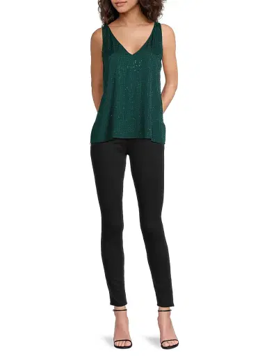 Ungaro Women's Rosie Hotfix Crystal Blouse - Pine | Thumbnail 2 Ungaro Women's Rosie Hotfix Crystal Blouse - Pine | Thumbnail 2