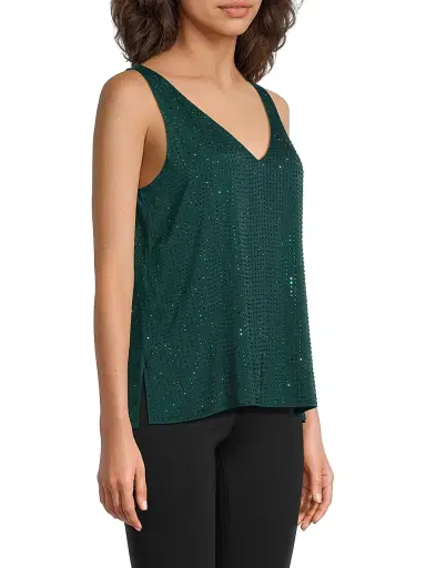 Ungaro Women's Rosie Hotfix Crystal Blouse - Pine | Thumbnail 4 Ungaro Women's Rosie Hotfix Crystal Blouse - Pine | Thumbnail 4