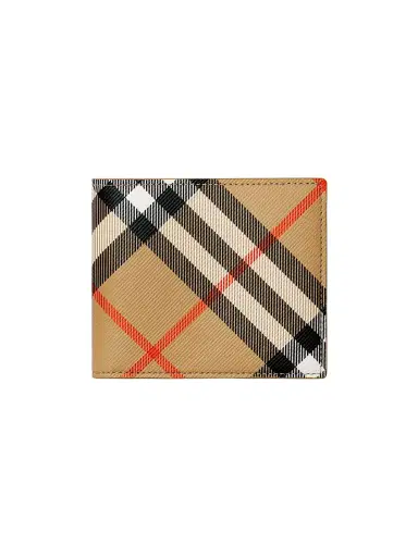 Burberry Men's Check Bifold Wallet | Thumbnail 1 Burberry Men's Check Bifold Wallet | Thumbnail 1