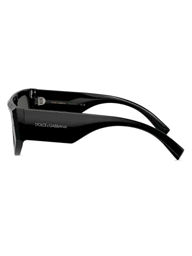 Dolce & Gabbana 57MM Rectangular Sunglasses - Dark Grey Black | Thumbnail 3 Dolce & Gabbana 57MM Rectangular Sunglasses - Dark Grey Black | Thumbnail 3