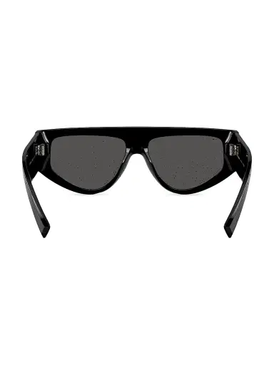 Dolce & Gabbana 57MM Rectangular Sunglasses - Dark Grey Black | Thumbnail 4 Dolce & Gabbana 57MM Rectangular Sunglasses - Dark Grey Black | Thumbnail 4