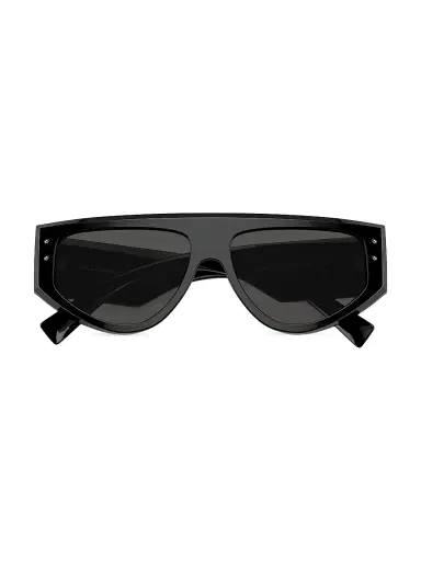Dolce & Gabbana 57MM Rectangular Sunglasses - Dark Grey Black | Thumbnail 5 Dolce & Gabbana 57MM Rectangular Sunglasses - Dark Grey Black | Thumbnail 5
