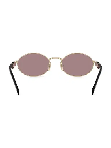Prada Women's 55MM Oval Sunglasses - Brown Gold | Thumbnail 4 Prada Women's 55MM Oval Sunglasses - Brown Gold | Thumbnail 4