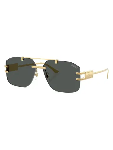 Versace Men's 60MM Rectangular Sunglasses | Thumbnail 1 Versace Men's 60MM Rectangular Sunglasses | Thumbnail 1