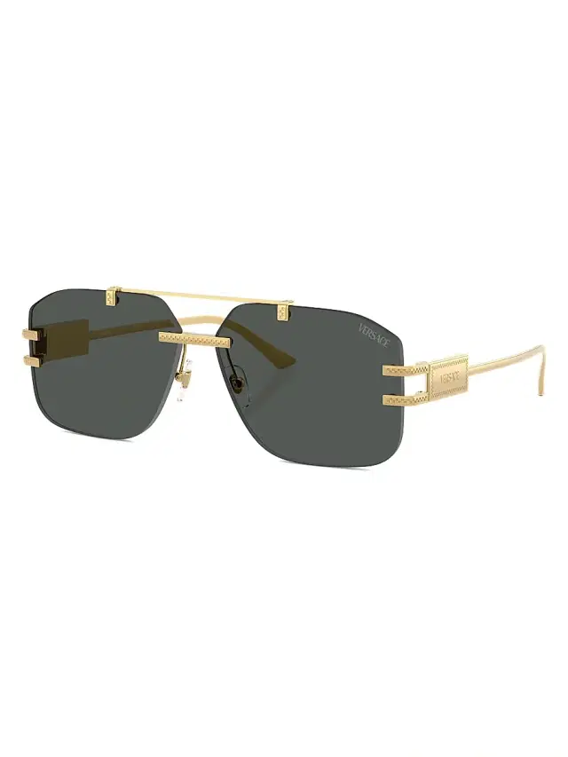 Men's 60MM Rectangular Sunglasses - Dark Grey Men's 60MM Rectangular Sunglasses - Dark Grey