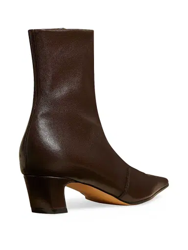 Khaite Women's Nevada 40MM Leather Ankle Boots - Dark Brown | Thumbnail 3 Khaite Women's Nevada 40MM Leather Ankle Boots - Dark Brown | Thumbnail 3
