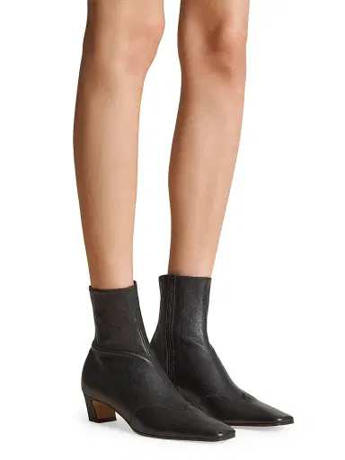 Khaite Women's Nevada 40MM Leather Ankle Boots - Dark Brown | Thumbnail 10 Khaite Women's Nevada 40MM Leather Ankle Boots - Dark Brown | Thumbnail 10