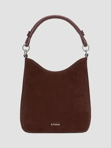 Staud Women's Mel Suede Shoulder Bag - Mahogany | Thumbnail 2 Staud Women's Mel Suede Shoulder Bag - Mahogany | Thumbnail 2
