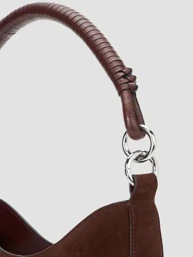 Staud Women's Mel Suede Shoulder Bag - Mahogany | Thumbnail 3 Staud Women's Mel Suede Shoulder Bag - Mahogany | Thumbnail 3