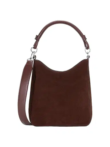Staud Women's Mel Suede Shoulder Bag - Mahogany | Thumbnail 1 Staud Women's Mel Suede Shoulder Bag - Mahogany | Thumbnail 1