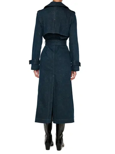 DL1961 Premium Denim Women's Denim Trench Coat - Blue | Thumbnail 2 DL1961 Premium Denim Women's Denim Trench Coat - Blue | Thumbnail 2