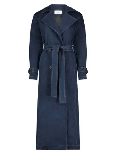 DL1961 Premium Denim Women's Denim Trench Coat - Blue | Thumbnail 4 DL1961 Premium Denim Women's Denim Trench Coat - Blue | Thumbnail 4